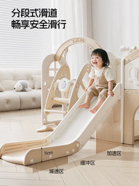 Kids Indoor Slide and Swing Set with Climbing Frame, 2-in-1 Toddler Playset for Home