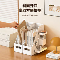 Multifunctional Pegboard Bookends and Desk Organizer with Foldable Book Storage