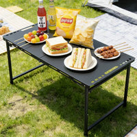 Large Portable Outdoor Folding Camping Table with Carbon Steel Frame, Lightweight & Multifunctional for Picnic & Tactical Use