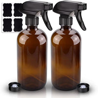 500ml Boston Glass Dispenser Bottles with Pump or Spray Top, 2 or 4 Pack