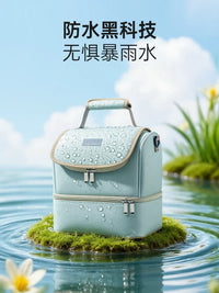 Portable Breast Milk Cooler Bag with Ice Packs - Multi-functional Diaper Bag for Pumping and Storage