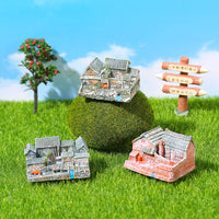 Miniature Chinese Courtyard House Resin Ornament for Micro Landscape Decor