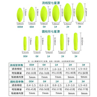 Aohu Seven-Star Floating Bobber Beans, CVA Material, 60+10 Pcs, Non-Absorbent Fishing Floats