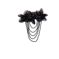 Embroidered Chiffon Flower Applique with Tassels for DIY Crafts, Brooches, Hair Accessories, and Garment Decoration