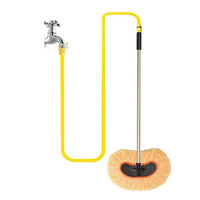 Car Wash Mop with Water Flow and Long Handle, Soft Bristle Brush for Vehicle Cleaning and Gardening