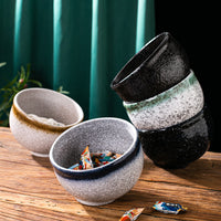 Japanese Ceramic Office Coffee Table Fruit Peel Storage Ashtray KTV Ashtray Creative Small Desktop Trash Can