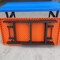 Foldable Blow-Molded Plastic Outdoor Portable Dining Table for Markets and Events