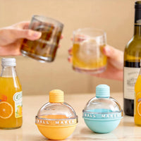 Ice Ball Mold for Whiskey and Cocktails, Spherical Ice Cube Tray for Home Use, Easy Release Ice Maker