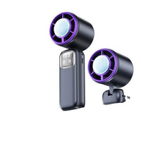Portable Handheld Misting Fan with LED Display, USB Rechargeable, Quiet Operation for Office and Outdoor Use