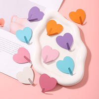 Heart-Shaped Self-Adhesive Hooks for Home and Kitchen, No-Drill Strong Wall Hangers