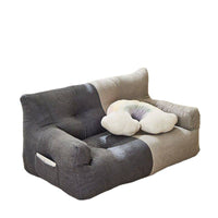 Fabric Bean Bag Sofa Cover for Single/Double Lounger, Small Apartment Leisure Recliner