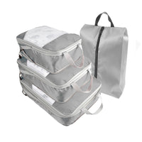 4-Piece Travel Compression Packing Cubes Set for Luggage Organization