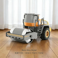 Kids' Alloy Construction Vehicle Set - Excavator, Crane, Mixer Truck, and More - Realistic Engineering Model Toys for Boys