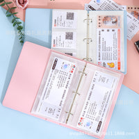 A6 Leather Ticket & Card Holder Album for Collectibles