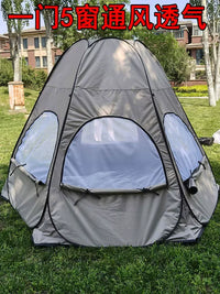Hexagonal Pop-Up Camping Tent with UV Protection and Insect Screen for Beach, Picnic, and Outdoor Activities