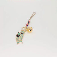 Lucky Koi Fish Charm Keychain with Bell for Phones, Bags, and USB Drives