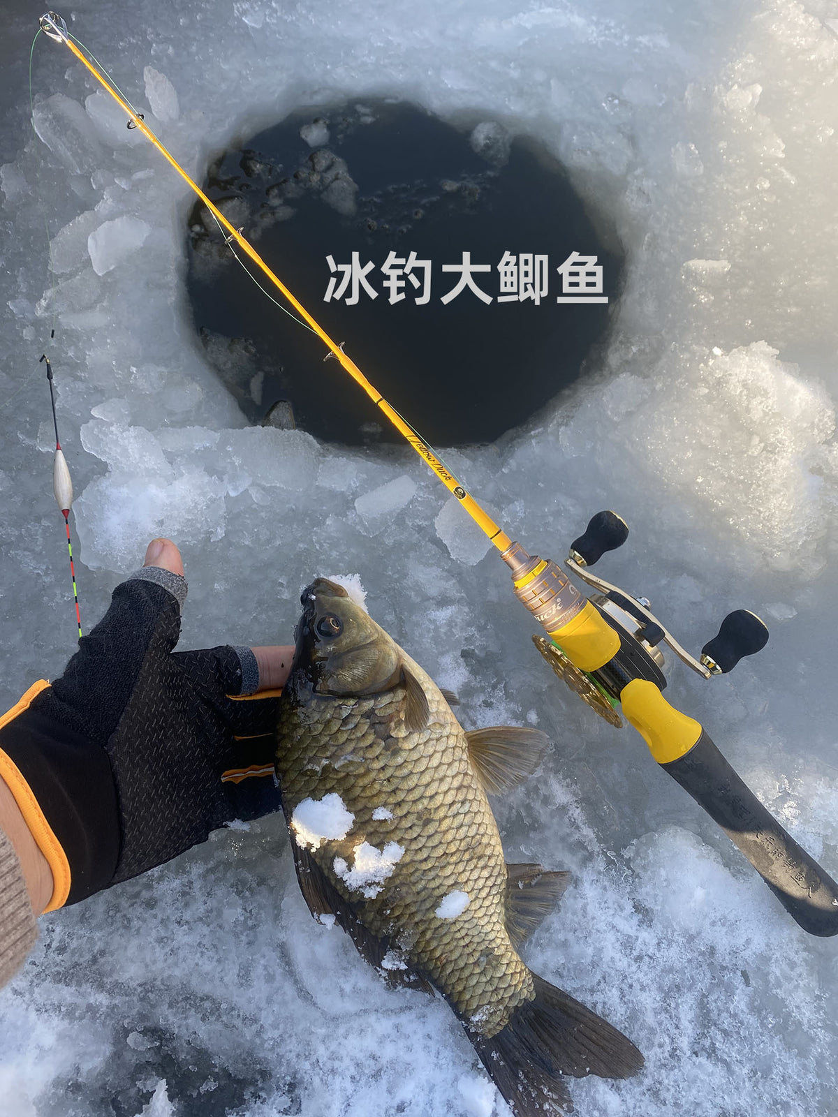 Ice Fishing Rod with Dual Tips, Ultra-Hard, for Winter Fishing and Raft Fishing
