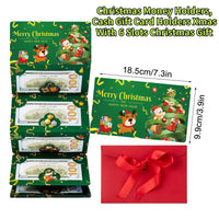 Christmas Santa Claus DIY Foldable Red Envelopes for Money Gift Cards