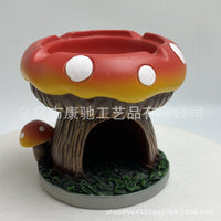 Mushroom Bird Feeder Ashtray Outdoor Garden Decor