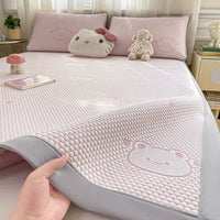 Summer Ice Bean Cooling Mat Set Washable Air Conditioning Soft Mat for Single Bed