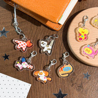AGUGU Cartoon Acrylic Keychain for Bags and Planners
