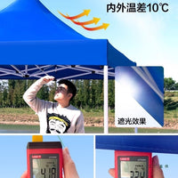 Outdoor 4-Leg Canopy Top Cover for Sun and Rain Protection, 3x3m