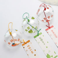 Handmade Japanese Style Glass Wind Chime with Fruit Design