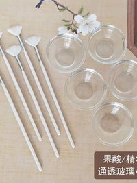 Fruit Acid Peel Applicator Brush Set for Facial Mask and Spa Treatments