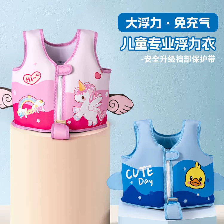 Kids' Buoyancy Swim Vest with Armbands - Trainer Recommended, Comfortable & Durable