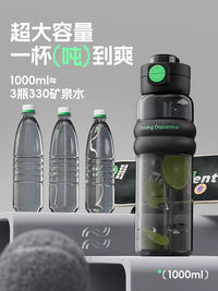 Vanow Tritan Sports Water Bottle with Straw, High-Temperature Resistant, Portable for Gym & Students