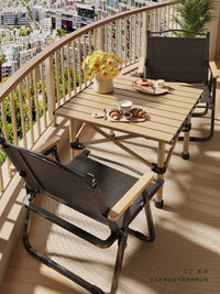 Portable Folding Balcony Table and Chair Set for Outdoor Camping and Picnic