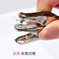 Mini Single Hole Puncher for Loose-Leaf Paper with Optional Metal Rings