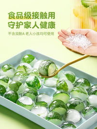 Spherical Ice Cube Tray with Lid, Food-Grade Silicone Ice Ball Maker for Home Freezers