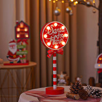 LED Christmas Decorative Lights, Battery Operated Holiday Window Display, Christmas Hat and Crown Shaped Lamps