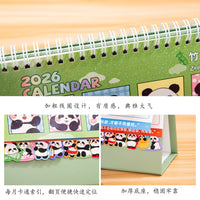 2026 Cartoon Desk Calendar for Kids, Creative Tabletop Ornament & Study Planner