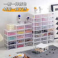 Clear Bead Storage Box with Lid, Dustproof Desktop Organizer for DIY Beads and Accessories