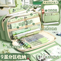 Vintage Style Large Capacity Pencil Case for Students