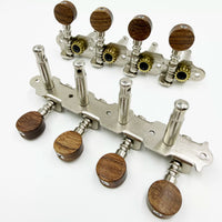 4-String 8-Hole Mandolin Tailpiece Tuning Pegs with Acacia Wood Knobs