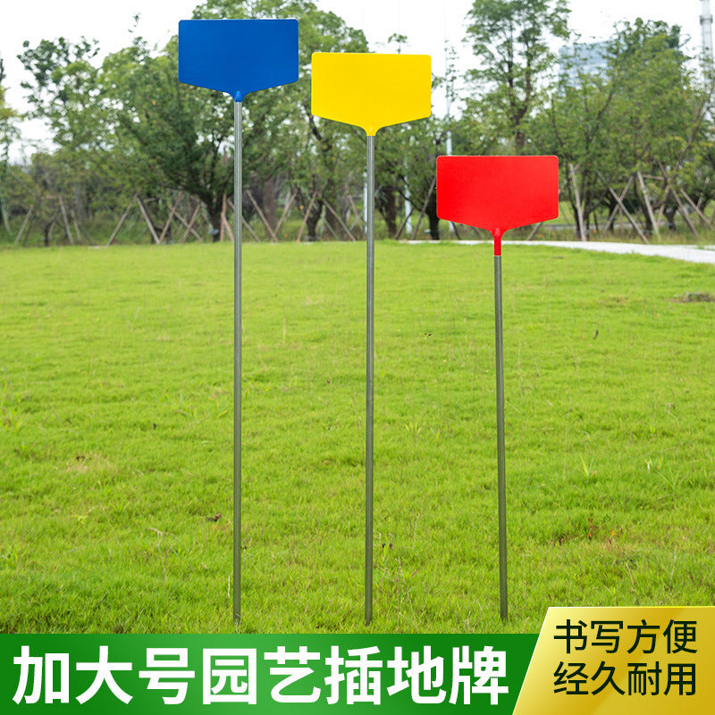 Waterproof Large Plastic Plant Labels with Stainless Steel Rod for Garden and Field Marking