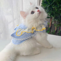 Cat Summer Thin Princess Dress for Kittens and Small Cats, Sleeveless Vest Style