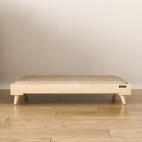 Elevated Wooden Pet Bed for Cats and Dogs, Detachable Washable Mattress, All Seasons
