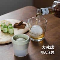 Shuangshan Silicone Whiskey Ice Ball Mold, 6cm Sphere Ice Cube Tray with Easy Release for Home Bar
