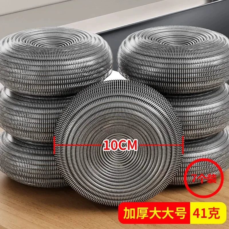 Food Grade Stainless Steel Scouring Pads for Kitchen Cleaning - Heavy Duty, Non-Shedding, Rust-Resistant