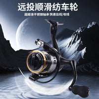 Full Metal Spinning Fishing Reel for Sea Rod Raft Fishing and Long-Distance Casting