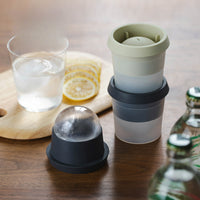 Shuangshan Silicone Whiskey Ice Ball Mold, 6cm Sphere Ice Cube Tray with Easy Release for Home Bar