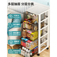Under-Desk Storage Drawer Cabinet with Wheels, Multi-Layer Organizer for Cosmetics and Office Supplies