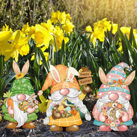 Easter Gnome Yard Sign Outdoor Garden Decoration