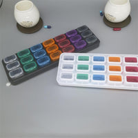 Portable 31-Compartment Pill Organizer with Individual Daily Storage, Transparent