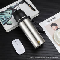 1L Rapid Cooling & Warming Insulated Bottle with Lid, 55-Degree Constant Temperature for Outdoor, Car, Camping, Sports