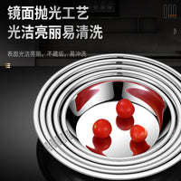 316 Stainless Steel Dinner Plate, Thickened Flat Round Dish, Food Grade